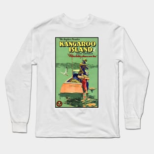 Vintage Travel Poster Australia Kangaroo Island Long Sleeve T-Shirt